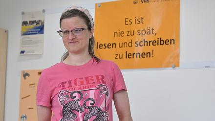 Yvonne Katalowski besuchte das Grundbildungszentrum der Volkshochschule Potsdam.