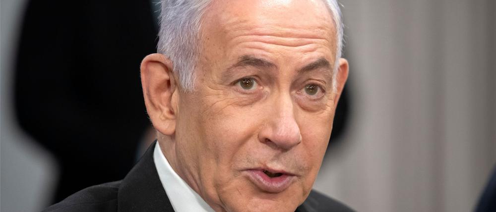 Israels Premier Netanjahu bekräftigt seine Ziele im Gaza-Krieg. 