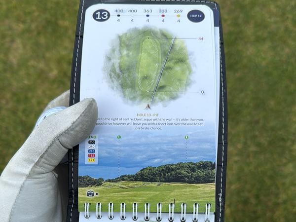 Blick ins Birdiebook des North Berwick Golfclub