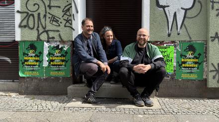 Philipp Vergin, Esther Borkam und Fabian Steinecke von der Initiative „Bizim Kiez“. 