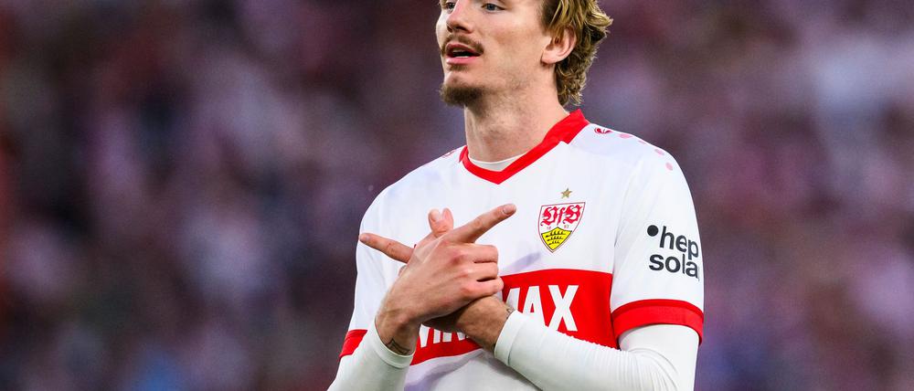 Stürmer Nick Woltemade vom VfB Stuttgart wird vom FC Bayern umworben.