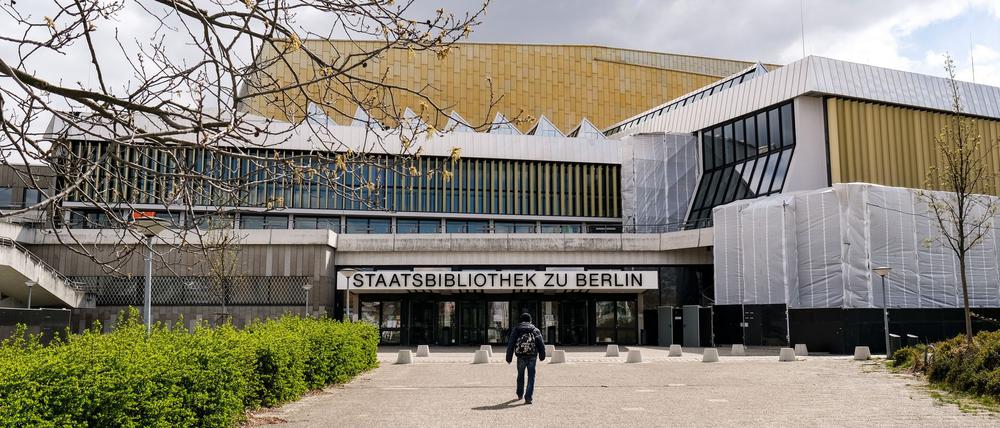 Der Eingang der Staatsbibliothek zu Berlin an der Potsdamer Straße. (Archivbild)