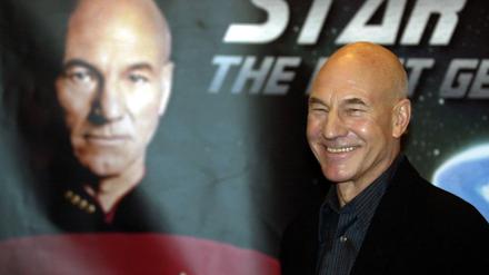 Der britische Schauspieler Patrick Stewart, bekannt als Captain Jean-Luc Picard vom "Raumschiff Enterprise",.