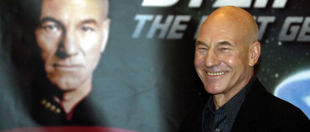 Der britische Schauspieler Patrick Stewart, bekannt als Captain Jean-Luc Picard vom "Raumschiff Enterprise",.