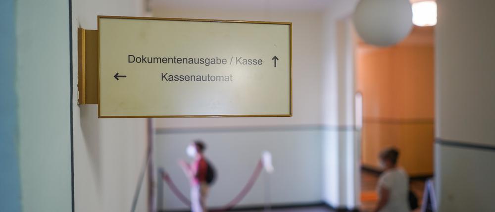 Schild im Pankower Bürgeramt.
