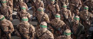 Mitglieder der Islamischen Revolutionsgarde in Teheran.  