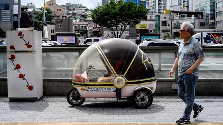 Straßenszene in Seoul, Juli 2025.