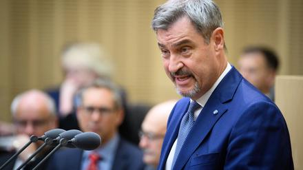 Markus Söder (CSU), Ministerpräsident von Bayern, spricht bei der Plenarsitzung im Deutschen Bundesrat. 