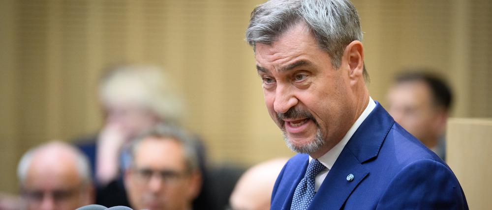 Markus Söder (CSU), Ministerpräsident von Bayern, spricht bei der Plenarsitzung im Deutschen Bundesrat.