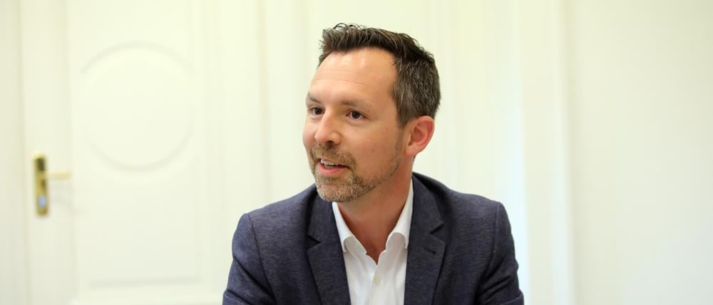 Severin Fischer, SPD-Kandidat für die Potsdamer Oberbürgermeisterwahl, sagt, er setzt in Potsdam auf Sieg. 