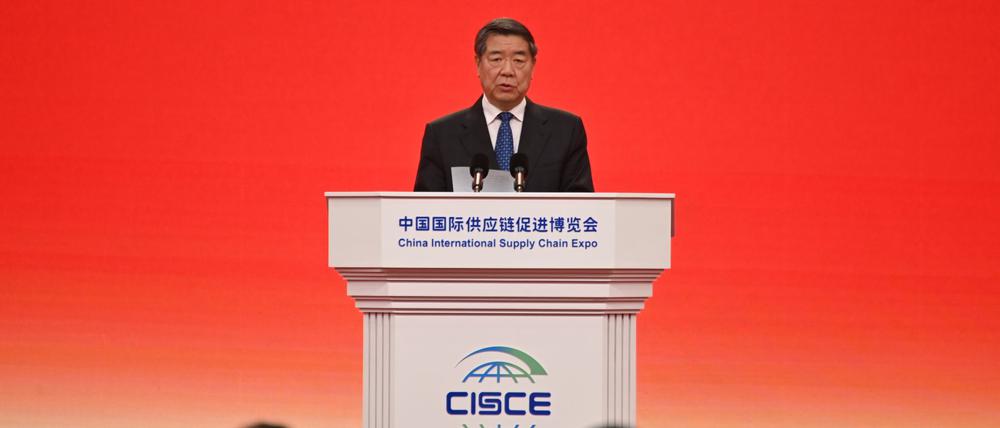 Chinas Vize-Ministerpräsident sprach von einer zunehmenden Turbulenz in der Welt.