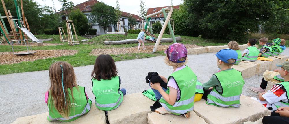 In der Ritterstraße in Potsdam Golm wurde am 16. Juli eine neue Grün- und Spielfläche eröffnet.
