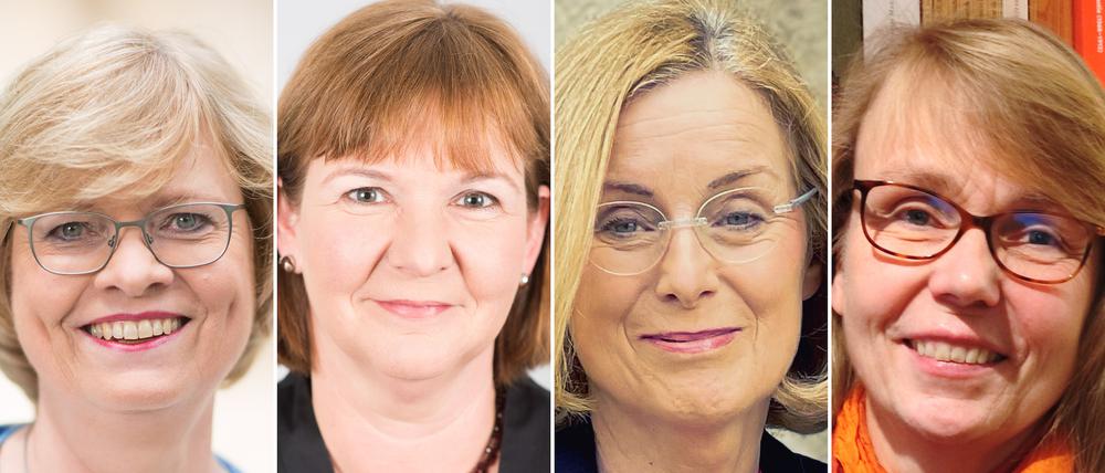 Cerstin Richter-Kotowski (CDU), Carolina Böhm (SPD) Mathia Specht-Habbel (FDP) und Pia Imhof-Speckmann (Linke). Ohne Bild: Susanne Mertens (Grüne)