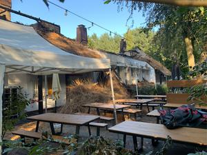 Das Teehaus im Englischen Garten ist weiterhin eine Ruine.