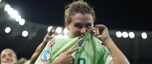 Cristiana Girelli trifft zweimal im Viertelfinale gegen Norwegen.