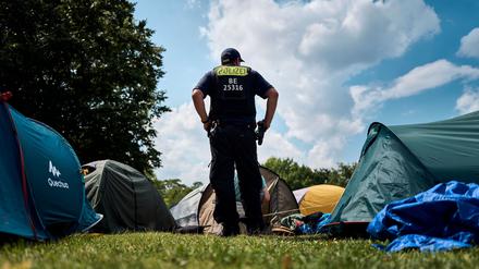 Das Camp musste am Montag auf Anordnung der Polizei umziehen. (Archivbild)