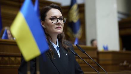 Sie soll ihr Land weiter durch den Krieg führen: Ukraines neue Regierungschefin Julia Swyrydenko.