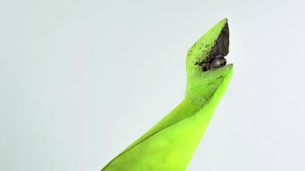 Stefan Ludes: „Birdy“ von 2025 aus bemalter Bronze.