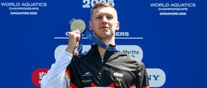 Florian Wellbrock feiert bereits seinen zweiten großen Triumph in Singapur.