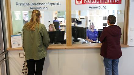 Der gemeinsame Empfangsschalter im Bergmann-Klinikum.
