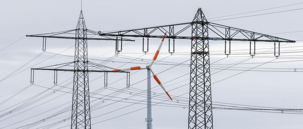 Damit der Windstrom bis zum Stromnutzer kommt, sind Stromleitungen nötig - das ist eine teure Sache.