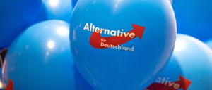 Luftballons mit dem Logo der AfD (Symbolbild)