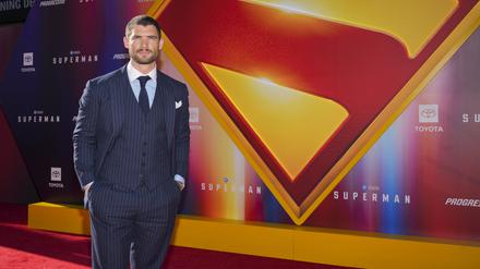 Schauspieler David Corenswet bei der Premiere von „Superman“ in Los Angeles.