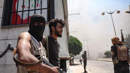 Kämpfer in der syrischen Stadt Suweida. 