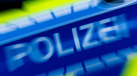 Ein Polizeiwagen im Einsatz.