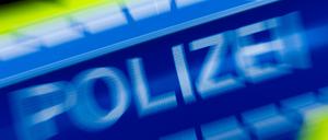 Ein Polizeiwagen im Einsatz.