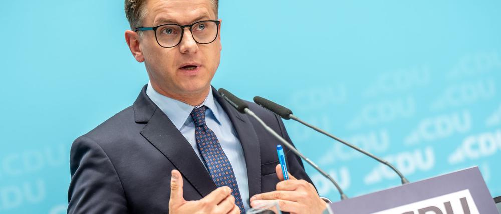 CDU-Generalsekretär Linnemann: „Wenn man die AfD stark machen will, soll man ruhig solche Interviews stören.“