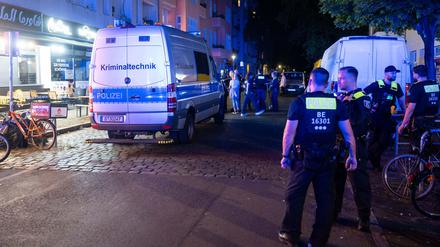 Die Polizei war am Samstagabend mit großem Aufgebot in Gesundbrunnen im Einsatz. 