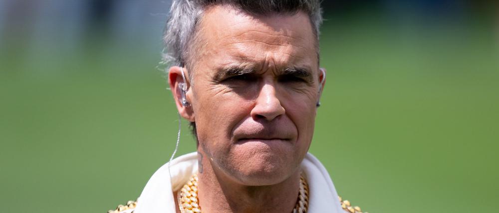 Wegen einer Unwetterwarnung wird eines von zwei Robbie-Williams-Konzerten in Berlin nicht wie geplant stattfinden. (Archivbild).