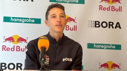 Florian Lipowitz bei der Medienrunde im Teamhotel in Narbonne.
