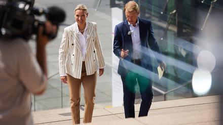 Beim ARD-Sommerinterview mit AfD-Chefin Alice Weidel war zeitweise wenig zu verstehen. (Archivbild)