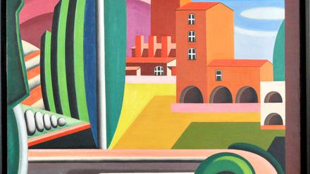 Knallige Farben, klassisches Motiv: 1925 malte Herbin kurzzeitig wieder figurativ wie in dieser „Landschaft mit rotem Haus“.