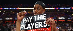 Brittney Sykes und viele weitere Spielerinnen protestierten beim All Star Game für eine bessere Bezahlung.