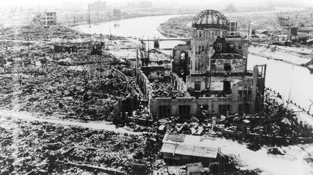 Ein Bild des zerstörten Hiroshima.
