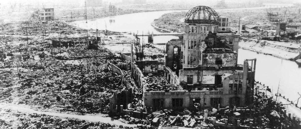 Ein Bild des zerstörten Hiroshima.