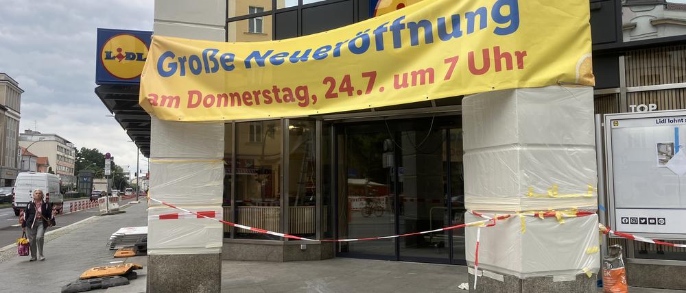 Im Erdgeschoss des ehemalige Galeria-Kaufhauses am Tempelhofer Damm eröffnet Lidl eine große Filiale.