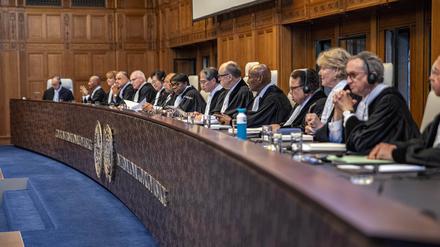 July 23, 2025, The Hague, South Holland, Netherlands: On July 23, 2025, the International Court of Justice, the UNÃââ s highest court, issued an advisory opinion on member statesÃââ  obligations under international law to combat climate change and the legal consequences for those who emit greenhouse gases and fail to reduce them. This advisory opinion proceeding initiated by request from the UN General Assembly in April 2023. The Hague Netherlands - ZUMAp202 20250723_zip_p202_012 Copyright: xJamesxPetermeierx