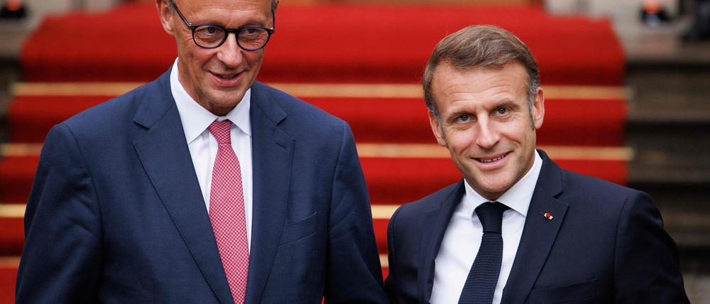 Mehr als drei Stunden sprachen Merz und Macron in der Berliner Villa Borsig miteinander. 