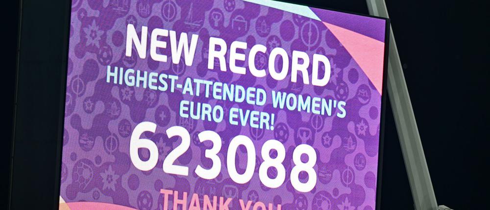 Die Bestmarke wird im Züricher Stadion mitgeteilt.