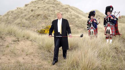 Donald Trump 2010 auf seinem Golfplatz in Balmedie, nördlich von Aberdeen. 