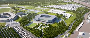 So hätte es aussehen sollen. Ursprünglich wollte Hertha BSC in der Nähe der U-Bahn-Station Olympiastadion das neue Stadion bauen. 