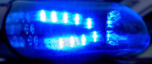 Blaulicht leuchtet auf einem Fahrzeug der Polizei in Sachsen-Anhalt. (Symbolbild)