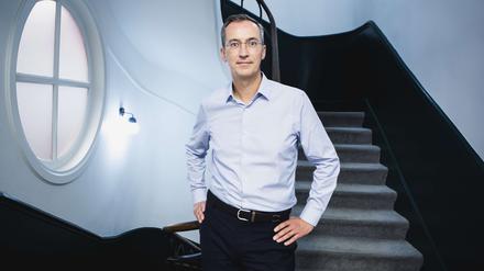 Pierre-Édouard Stérin in den Räumen der von ihm gegründeten Firma Otium Capital, die sein Vermögen verwaltet und investiert.