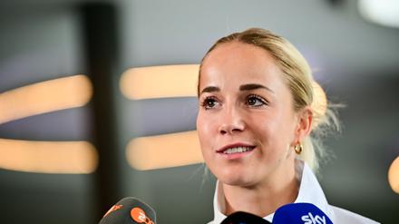 Sieht die Zukunft positiv: DFB-Kapitänin Giulia Gwinn.