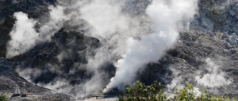Rauch im März dieses Jahres aus dem Krater namens Solfatara auf den Phlegräischen Feldern.