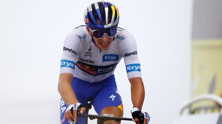 Florian Lipowitz musste in den Alpen viele Kilometer alleine fahren.